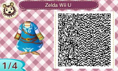 Diseño de Zelda Wii U para Animal Crossing: New Leaf