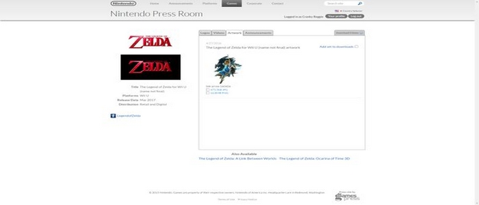 La web de prensa Nintendo USA dice que Zelda saldrá en marzo de 2017