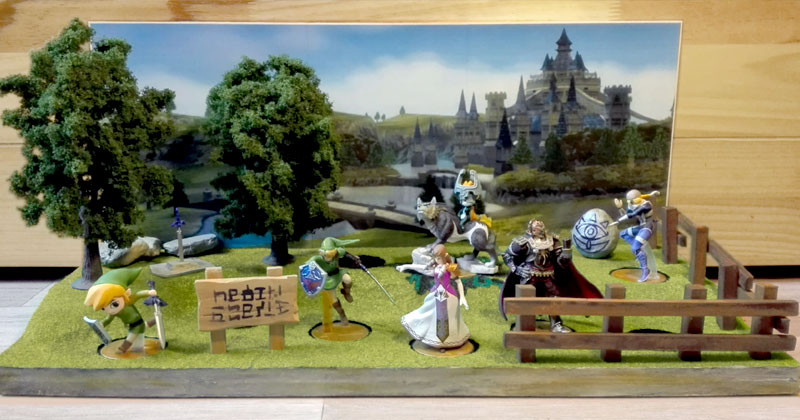 Diorama para los amiibo de Zelda