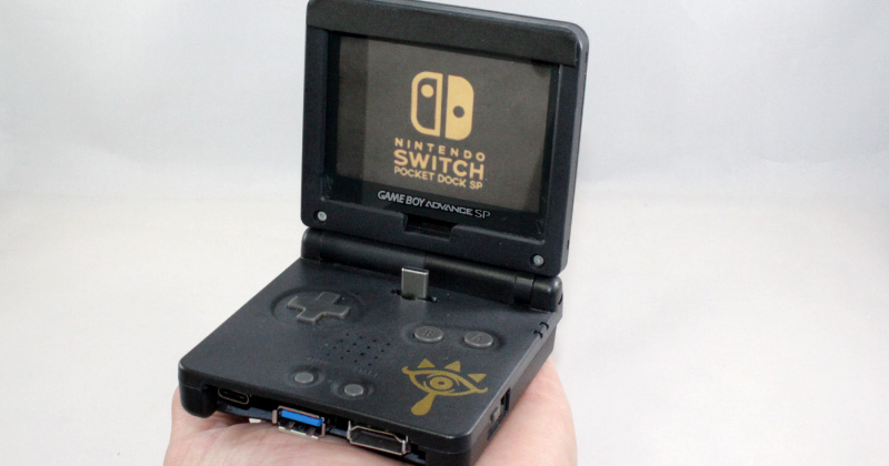 GameBoy Advance modificada para acoplar una Switch a la TV