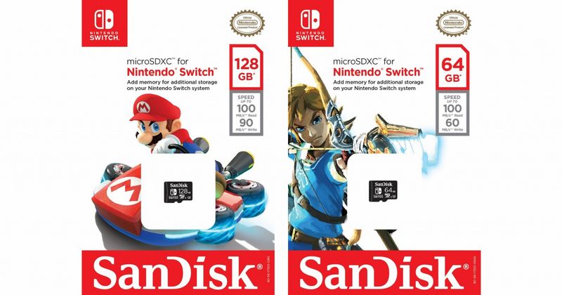 Las tarjetas micro SD para Switch se promocionan con Mario y Link