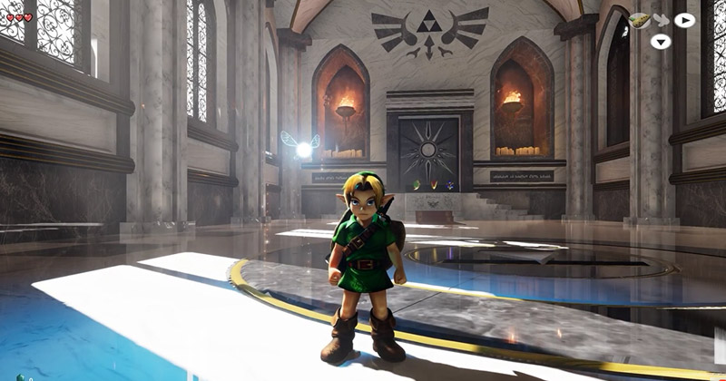 Link tocando la ocarina en Unreal Engine 4