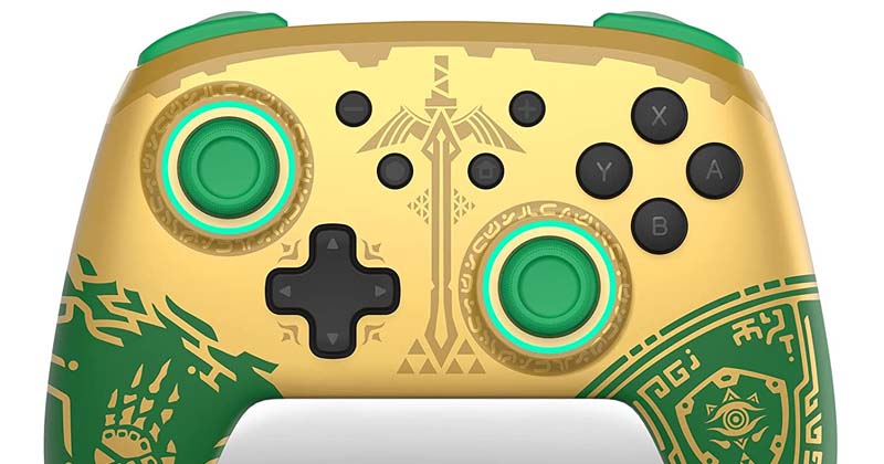 Mando Pro de IINE para Nintendo Switch tematizado en Zelda