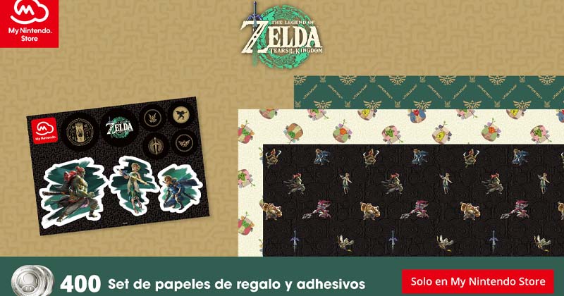 Papel de regalo y adhesivos de Tears of the Kingdom ya disponible en My Nintendo Store